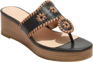 Jack Rogers Women's Jacks Mid Wedge-Stacked-Nappa Sandal