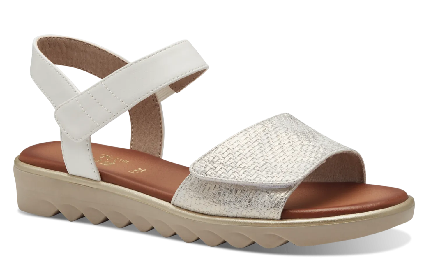 Jana Ladies Low Wedge Velcro Sandal 28265-42 196
