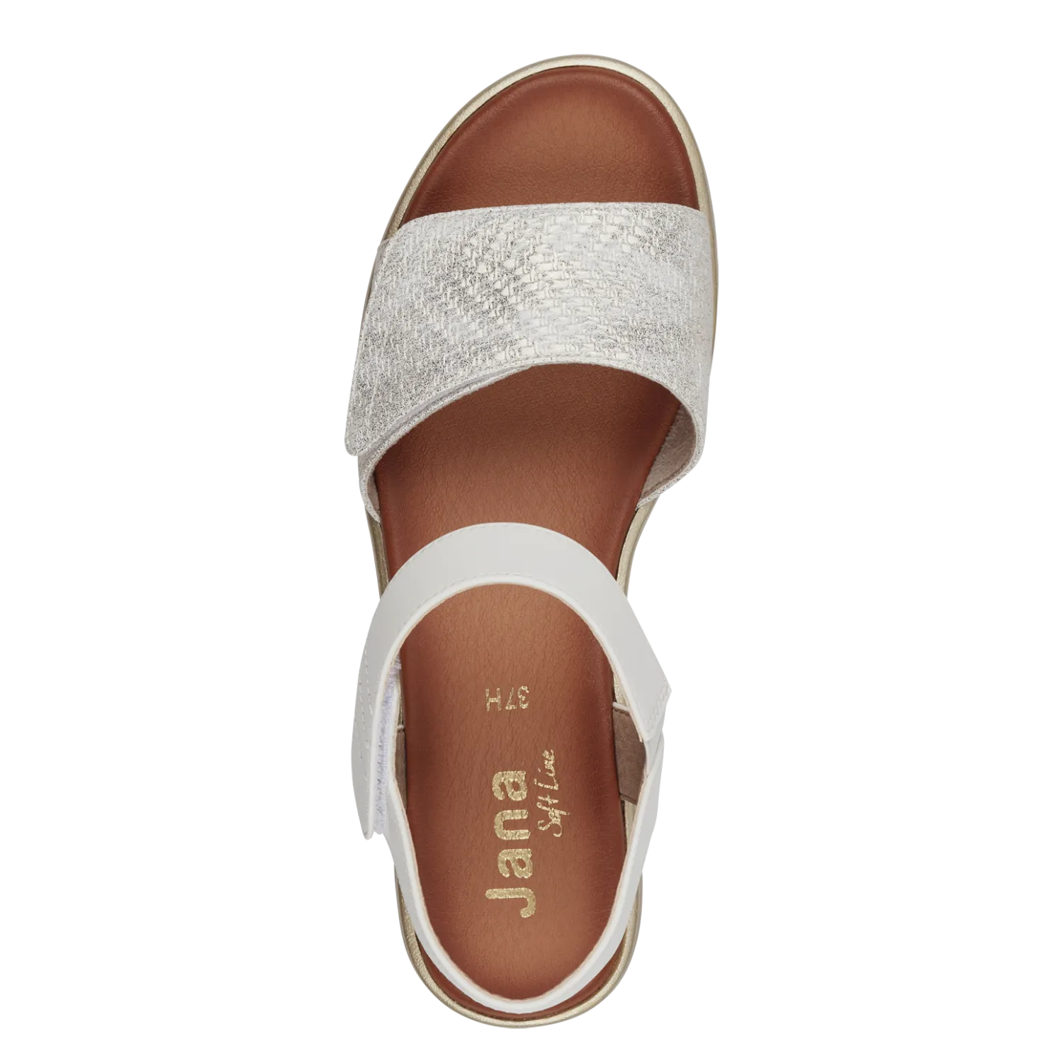 Jana Ladies Low Wedge Velcro Sandal 28265-42 196