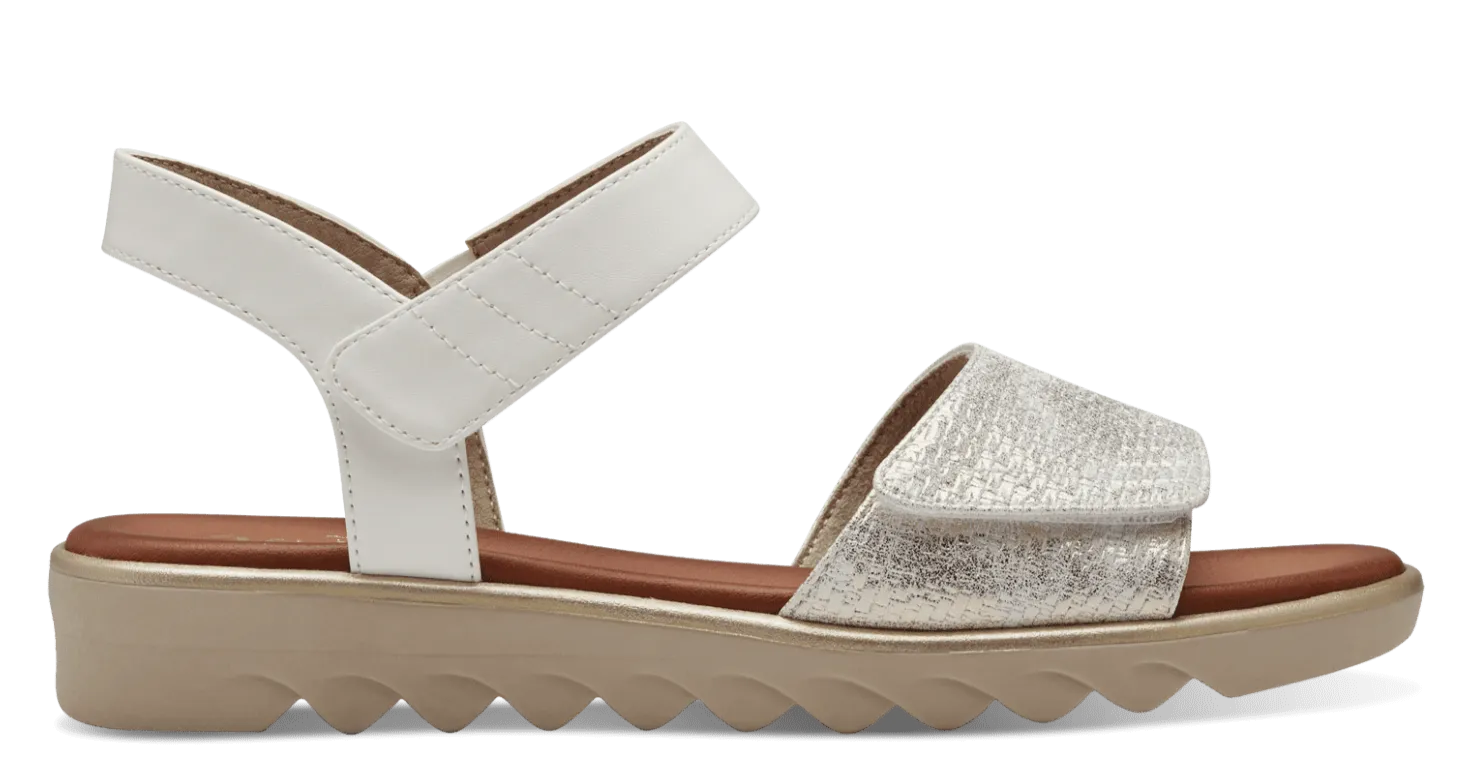 Jana Ladies Low Wedge Velcro Sandal 28265-42 196