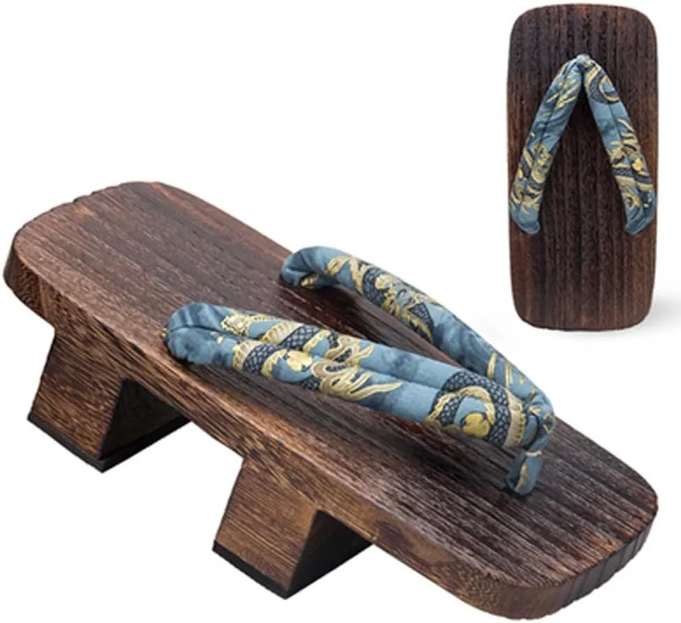 Japanese Style Cosplay Wooden Slippers Ninja Flip Flop Geta Sandal Clogs