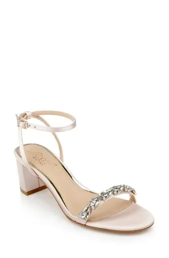 Jewel Badgley Mischka Danni Low Block Heel Sandal