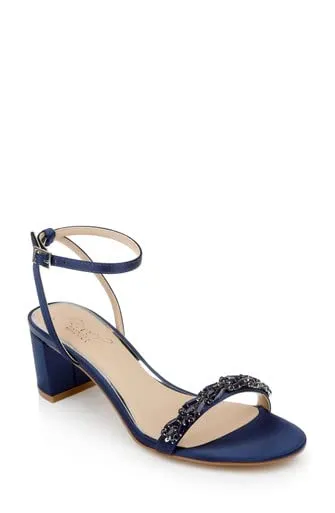 Jewel Badgley Mischka Danni Low Block Heel Sandal