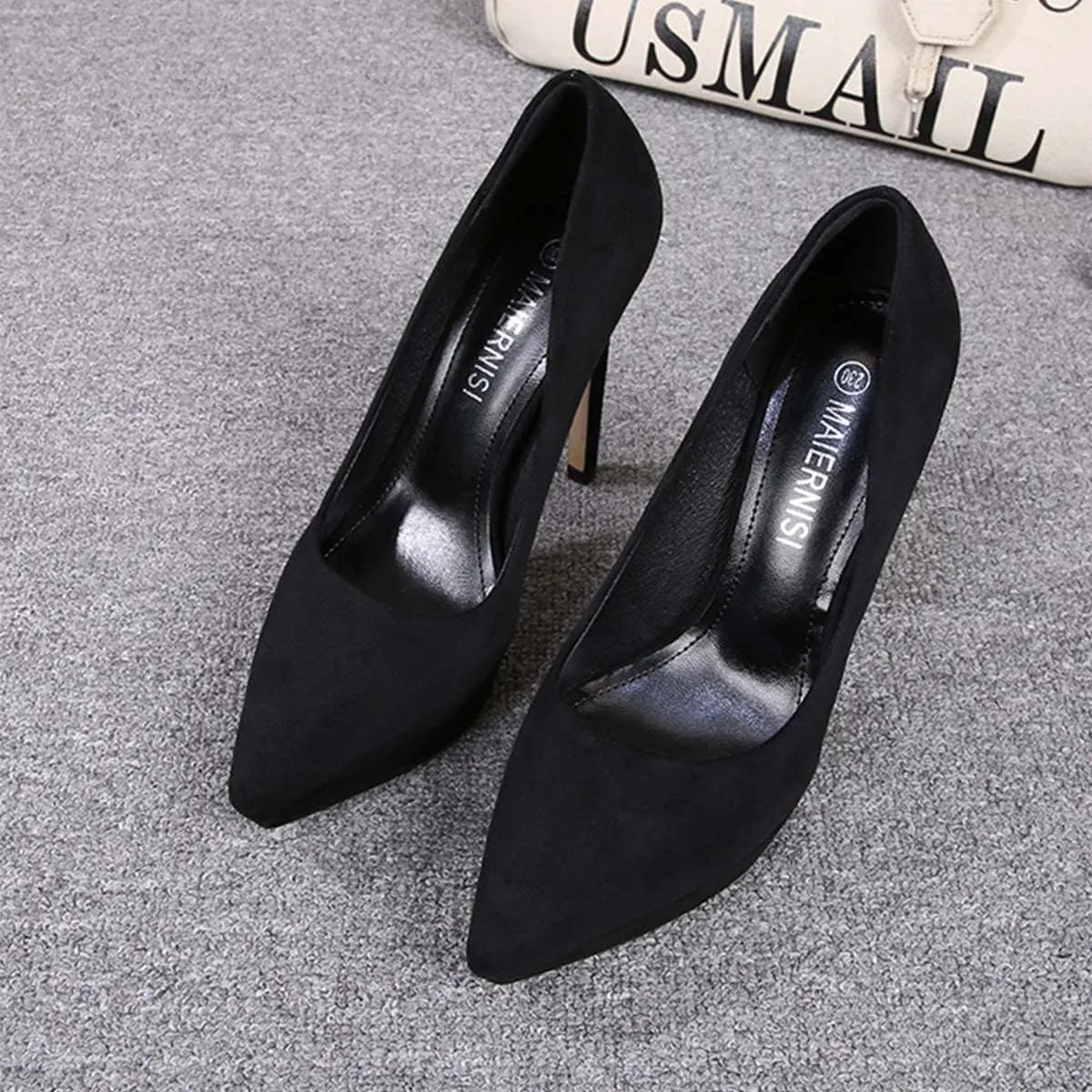 JOEupin Women's Classic 4.7" Platform High Heels Closed Toe Pumps Shoes for Casual Work Wedding
