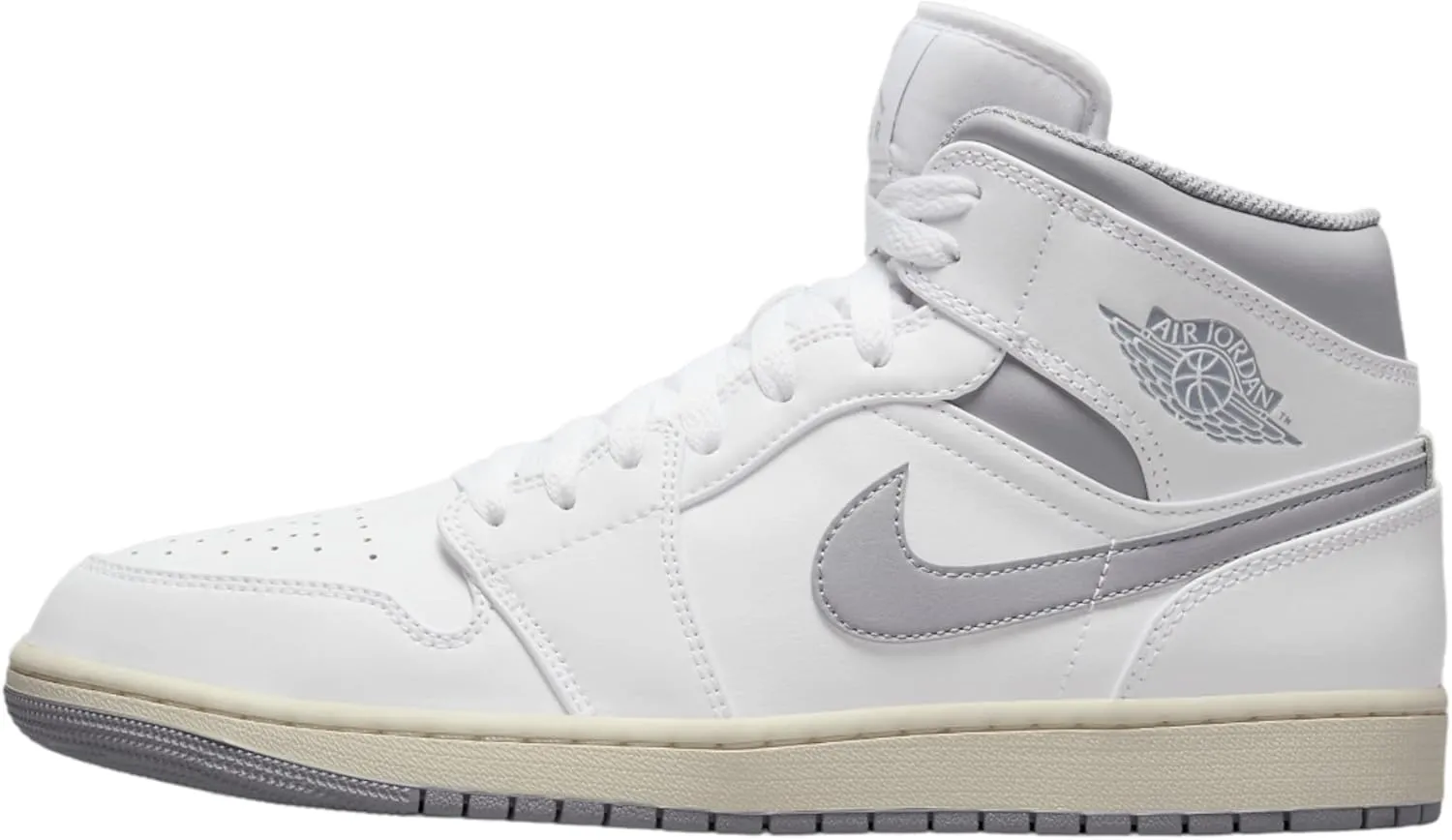 Jordan 1 Mid Men's White/Stealth 554724-135 8.5