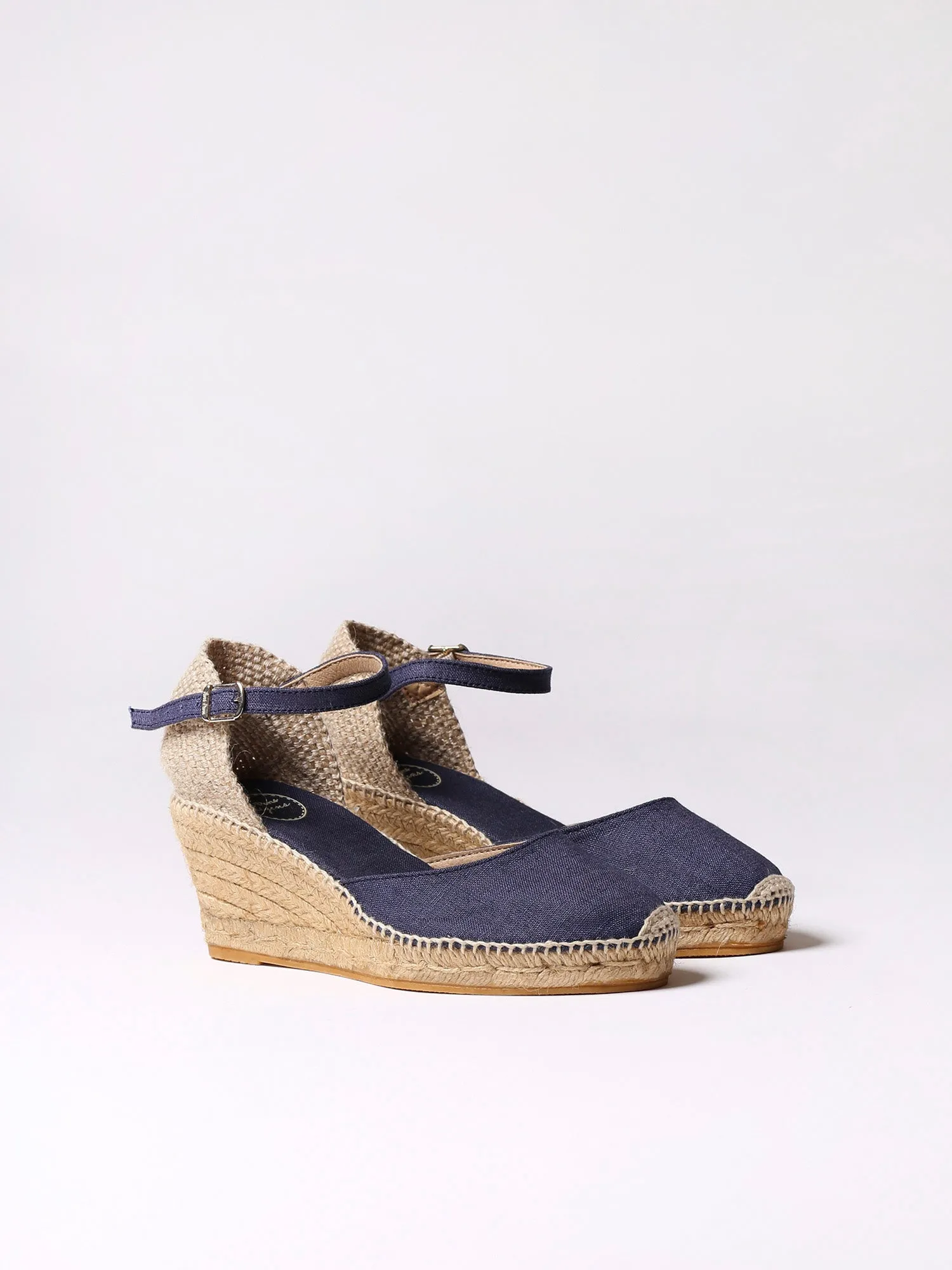 Jute wedge espadrilles with buckle - CALDES