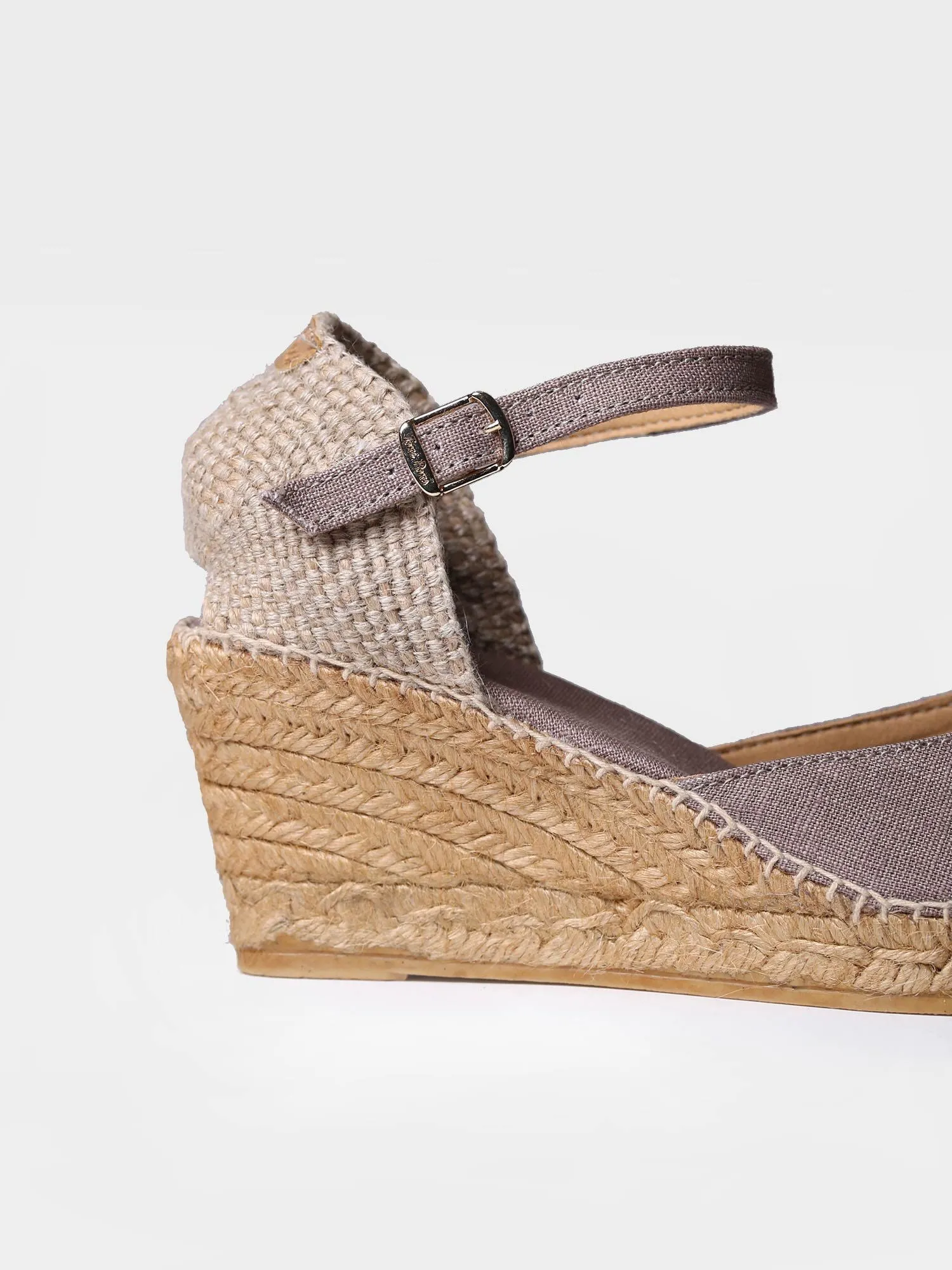 Jute wedge espadrilles with buckle - CALDES