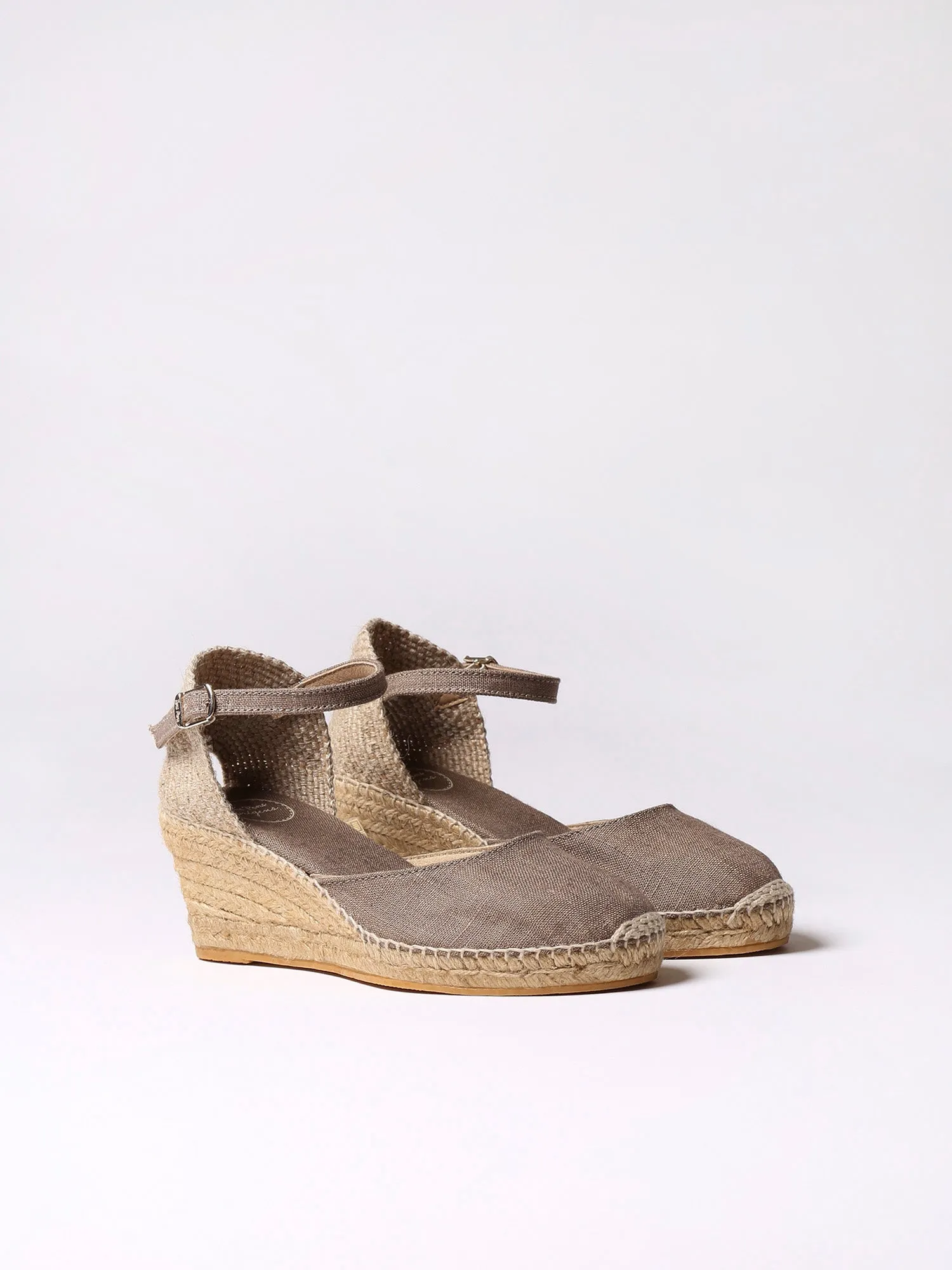 Jute wedge espadrilles with buckle - CALDES
