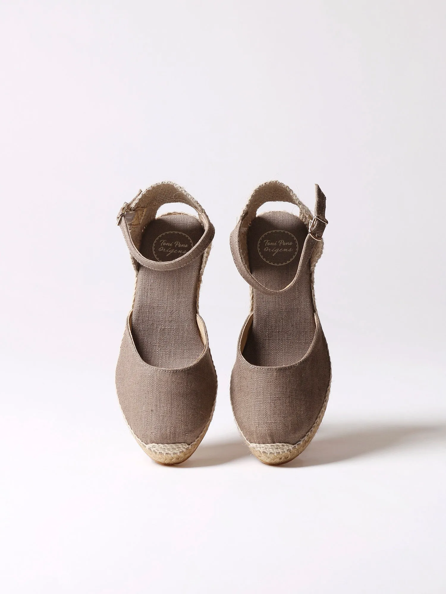 Jute wedge espadrilles with buckle - CALDES