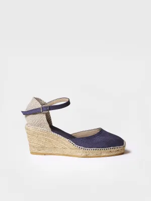 Jute wedge espadrilles with buckle - CALDES
