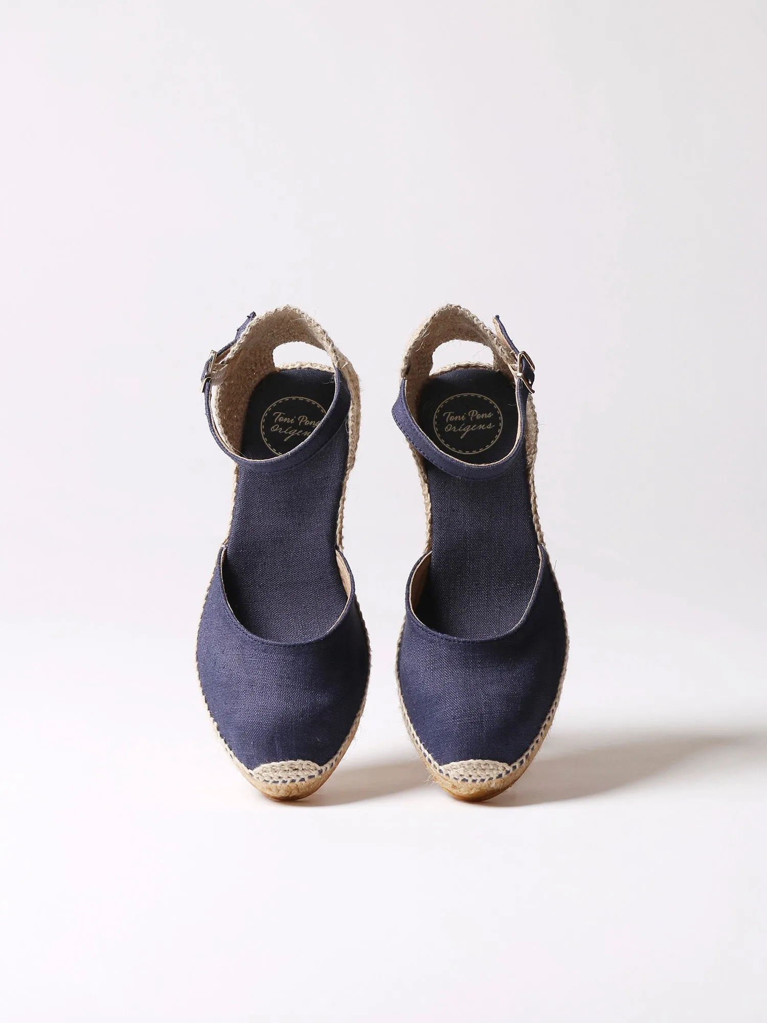 Jute wedge espadrilles with buckle - CALDES