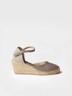 Jute wedge espadrilles with buckle - CALDES