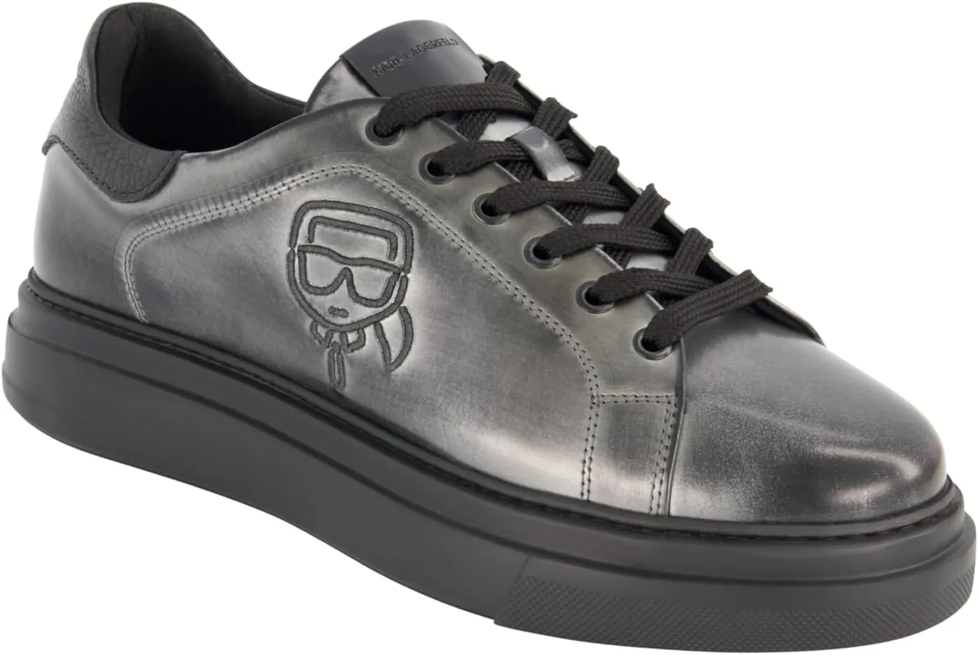 Karl Lagerfeld Paris Men's Embroidered Karl Head Profile Sneaker