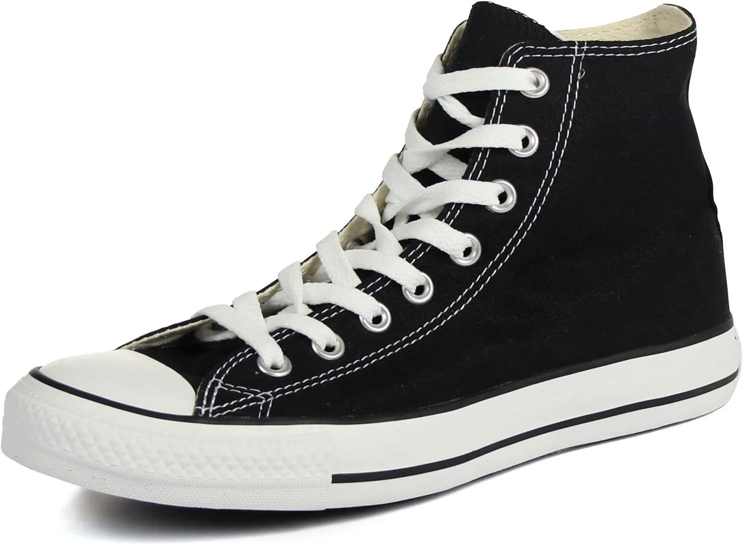 Karmaloop Converse The Chuck Taylor All Star Core Hi Sneaker Black (4.5 D(M) US, Black/White)