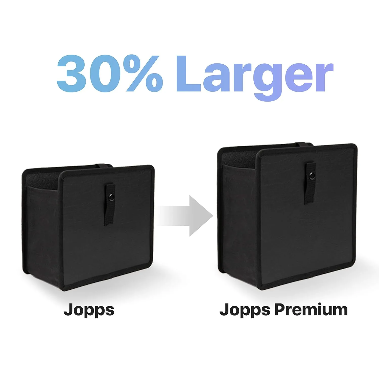 KMMOTORS Jopps Premium Diamond Car Trash Can – Luxury Foldable Bin with Strap, PU Leather & Oxford, Waterproof, Bling Crystal Design for Stylish Interiors (Large, Diamond Black)