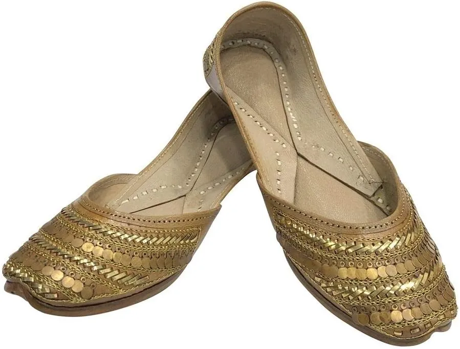 Ladies Pure Leather Antique Punjabi Jutti Ethnic Mojari Handmade Khussa Juti