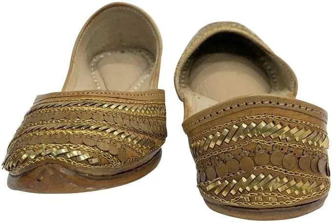 Ladies Pure Leather Antique Punjabi Jutti Ethnic Mojari Handmade Khussa Juti