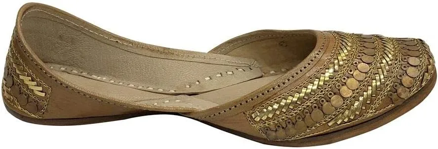Ladies Pure Leather Antique Punjabi Jutti Ethnic Mojari Handmade Khussa Juti