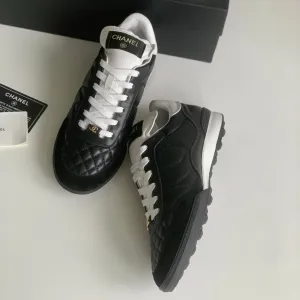 Lambskin 143544 Cost-effective Attentive support Sneaker CHANEL Quilted In Black