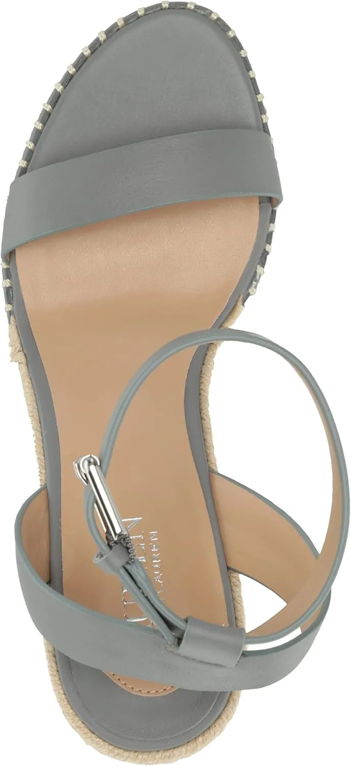 Lauren Ralph Lauren Women's Hilarie Leather Espadrille Platform