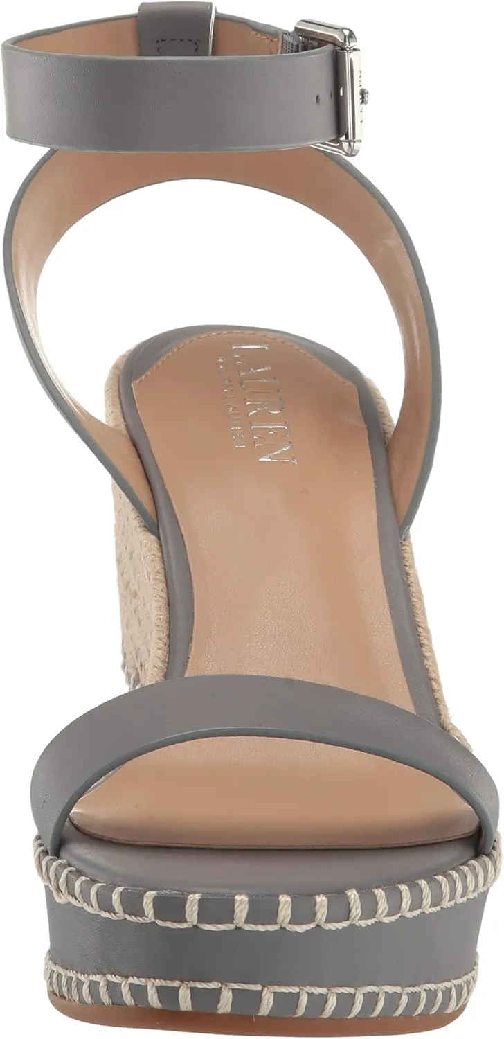 Lauren Ralph Lauren Women's Hilarie Leather Espadrille Platform