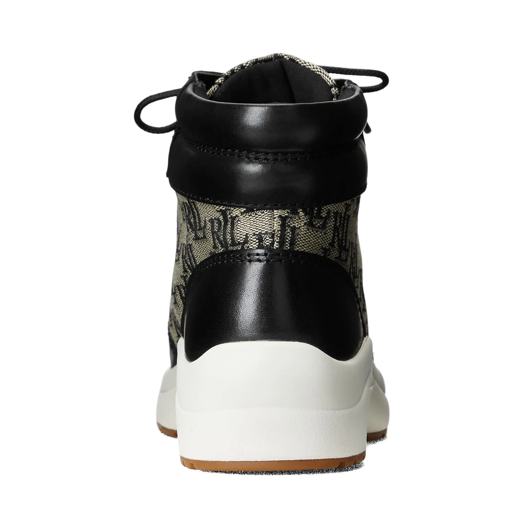 Lauren Ralph Lauren Women's Rylee Hiker Sneaker, Black-Black/Black, 8.5