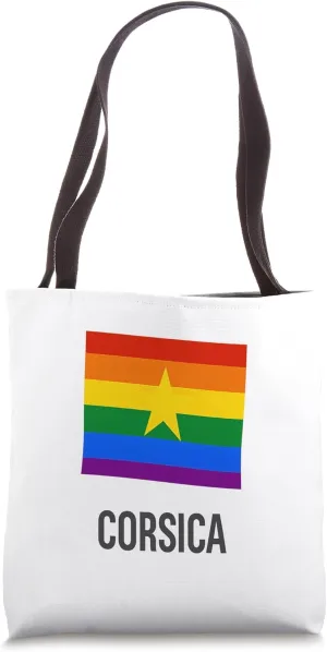 LGBT Corsica Rainbow Flag Unity Pride Culture Tote Bag