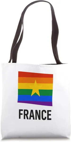 LGBT France Rainbow Flag Unity Pride Culture Tote Bag