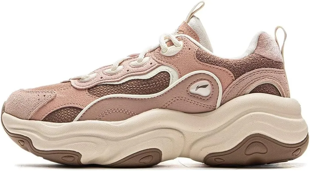 LI-NING MIA 2 Women's Classic Casual Shoes Fashion Thick Soled Height Increasing Leisure Shoes AGCV002