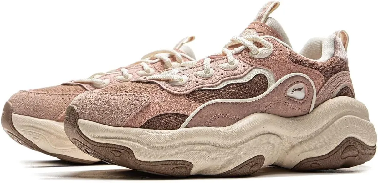 LI-NING MIA 2 Women's Classic Casual Shoes Fashion Thick Soled Height Increasing Leisure Shoes AGCV002