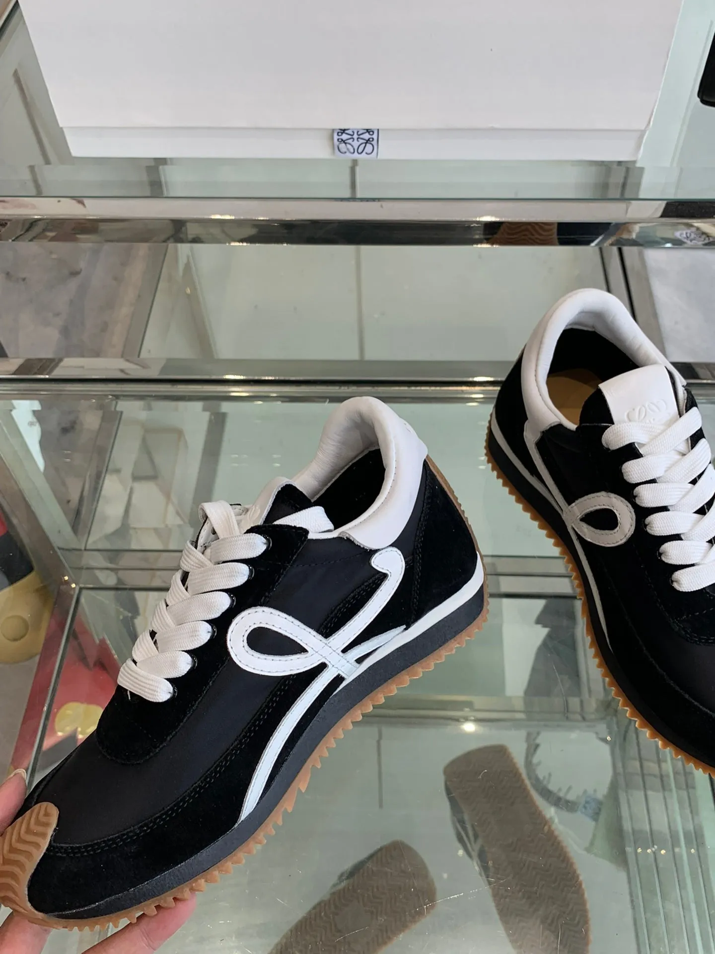 Loewe Flow Runner Sneaker Black White