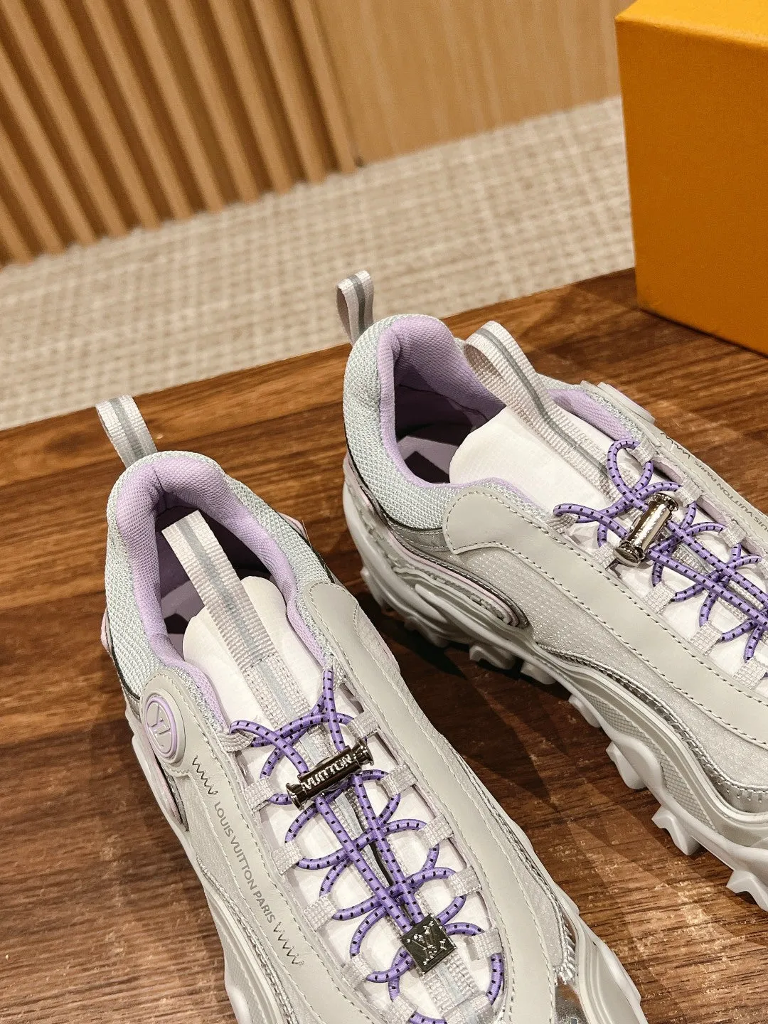 LV Rush Sneaker Black Mix Purple Cowhide