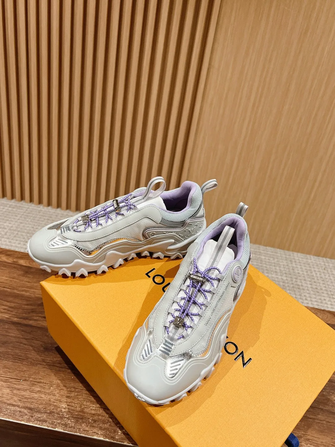 LV Rush Sneaker Black Mix Purple Cowhide