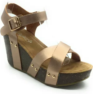 Mara-05 Womens Ankle Strap Platform