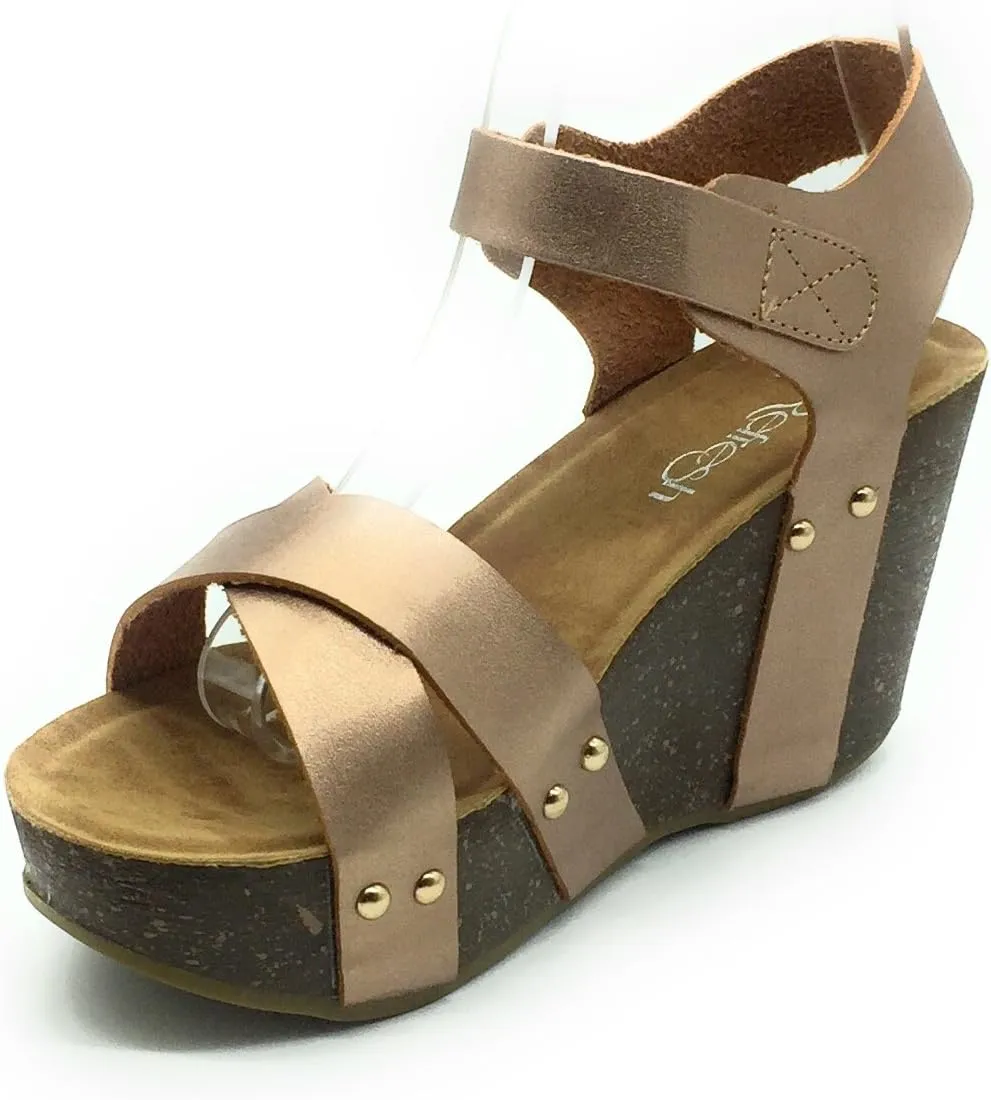 Mara-05 Womens Ankle Strap Platform