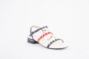 MENBUR - 22922 LOW HEEL FASHION SANDAL - NAVY MULTI