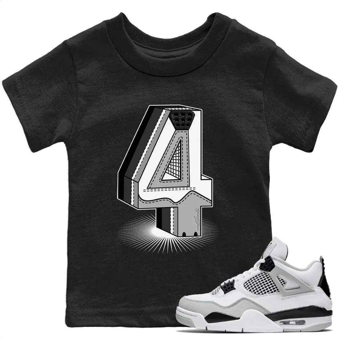 Military Kids Statue Four Returning customer offer Tops Air 4 - Premium at a great Jordan Black