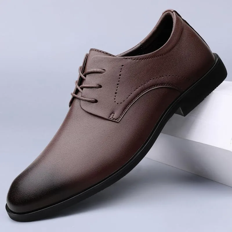 MWX Men's Dress Shoes Classic Leather Oxfords Lace Up Formal Round Toe Shoes