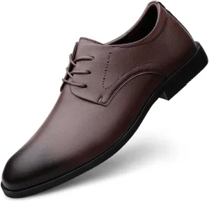 MWX Men's Dress Shoes Classic Leather Oxfords Lace Up Formal Round Toe Shoes