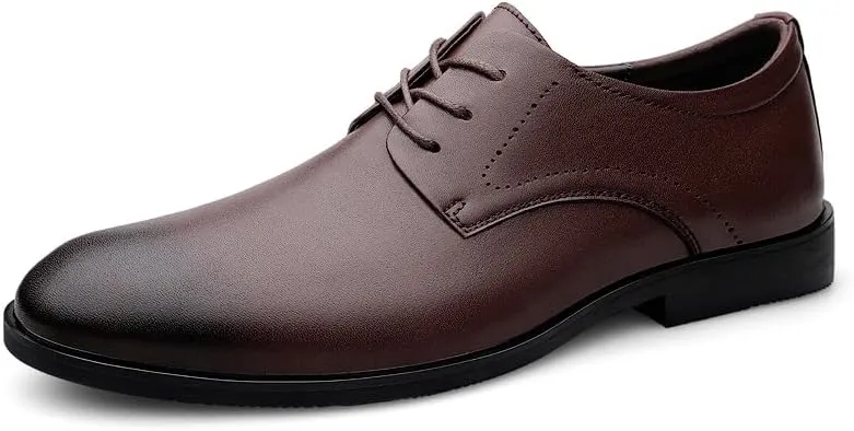 MWX Men's Dress Shoes Classic Leather Oxfords Lace Up Formal Round Toe Shoes