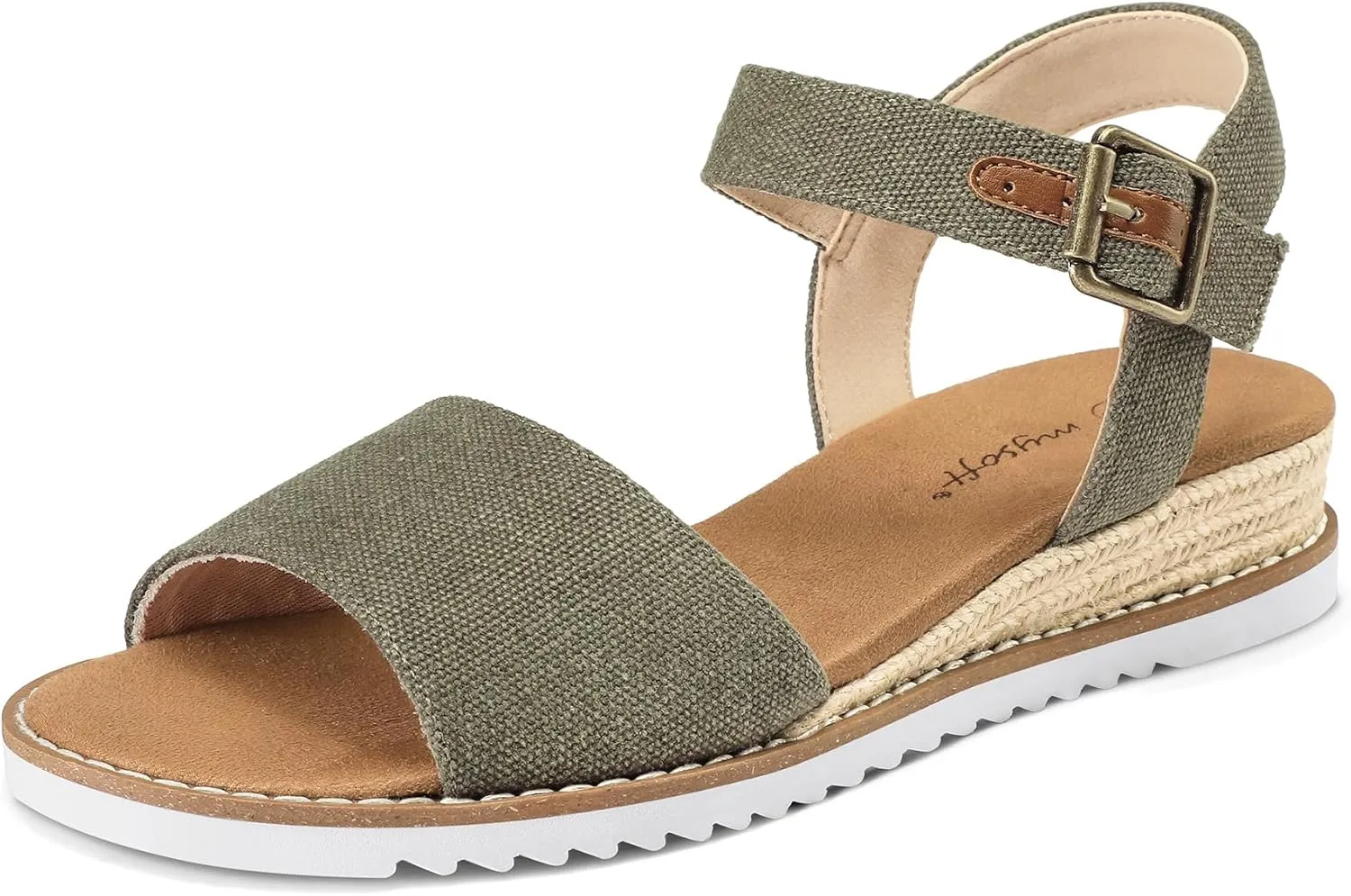 mysoft Women's Comfortable Wedge Sandals Casual Espadrilles Ankle Strap Open Toe Walking Summer Shoes