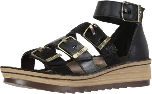 NAOT Footwear Women's Begonia Black Velvet Nubuck Combo Sandal 5 M US