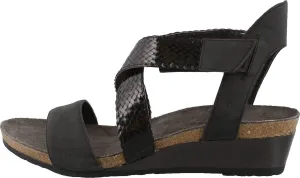 NAOT Women's Cupid Wedge Sandal Oily Coal Nubuck/Black Braid 8 M US