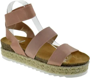 Nature Breeze Women's Casual Summer/Spring Open Toe Espadrille Wedge Sandals