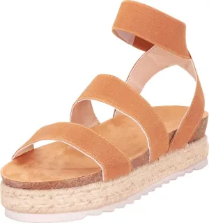 Nature Breeze Women's Casual Summer/Spring Open Toe Espadrille Wedge Sandals