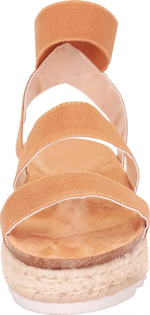 Nature Breeze Women's Casual Summer/Spring Open Toe Espadrille Wedge Sandals