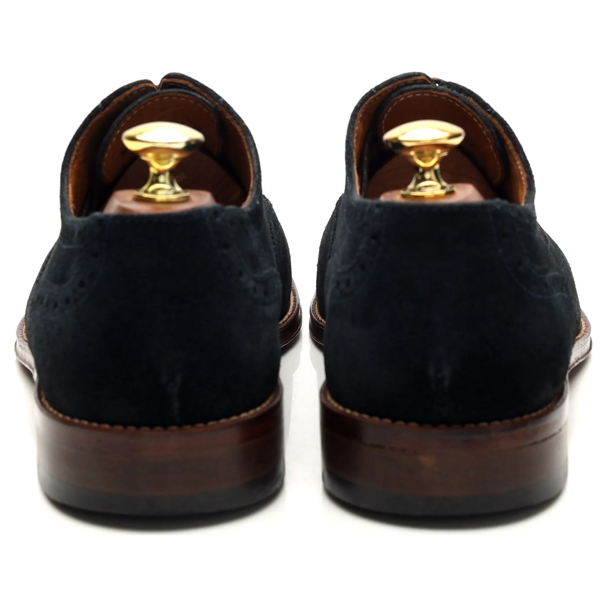 Navy Blue Suede Oxford Brogues UK 8