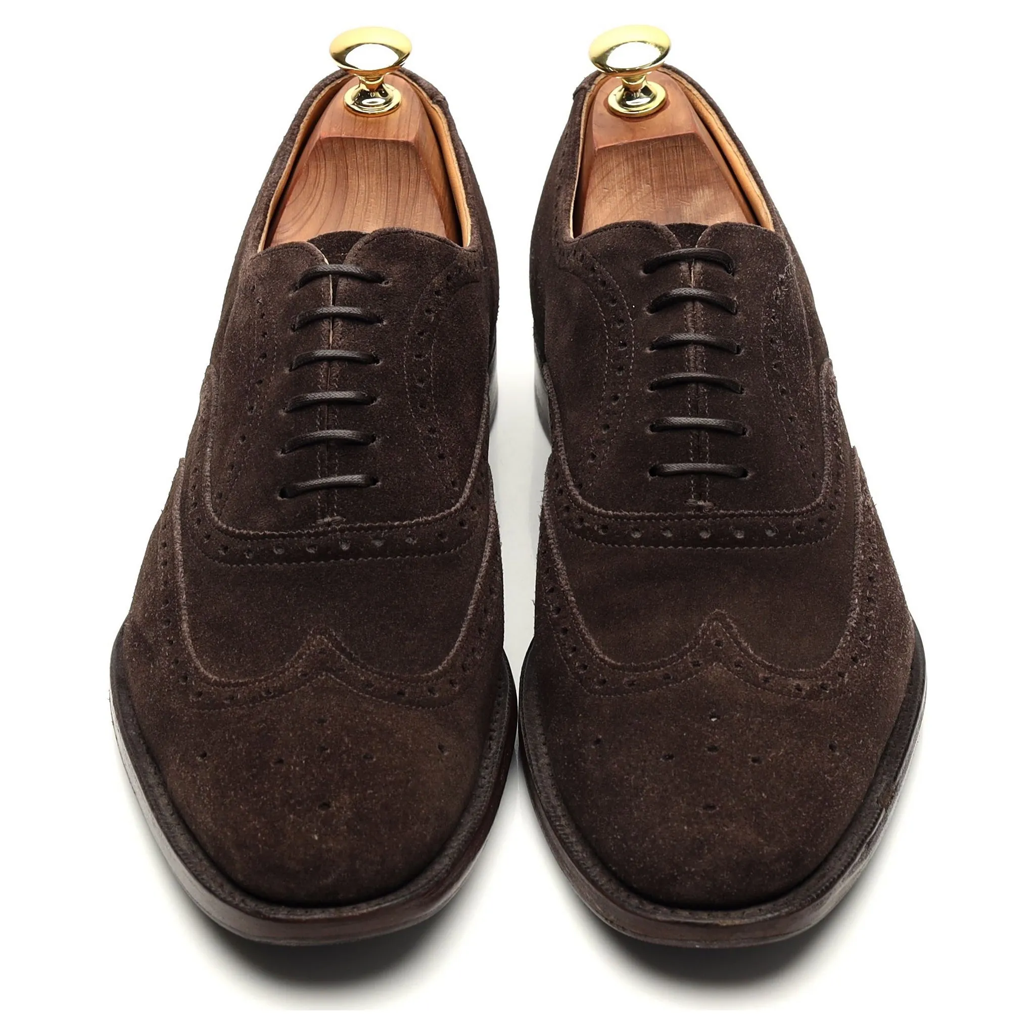 'New York' Dark Brown Suede Oxford Brogues UK 8 F