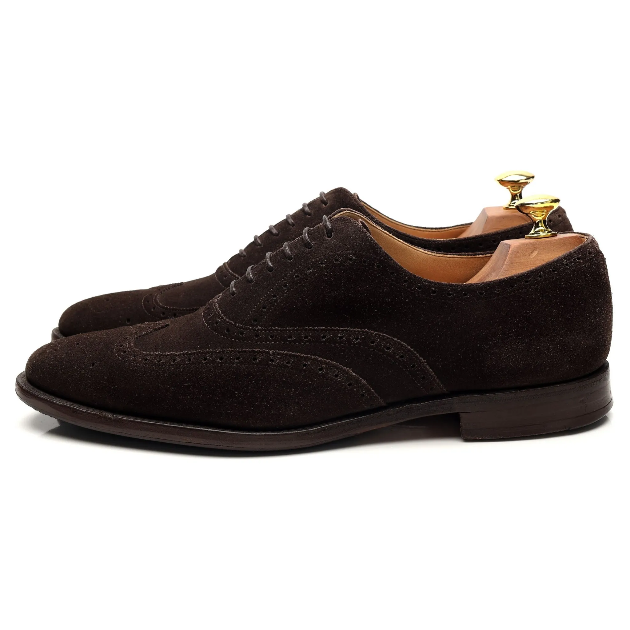'New York' Dark Brown Suede Oxford Brogues UK 8 F