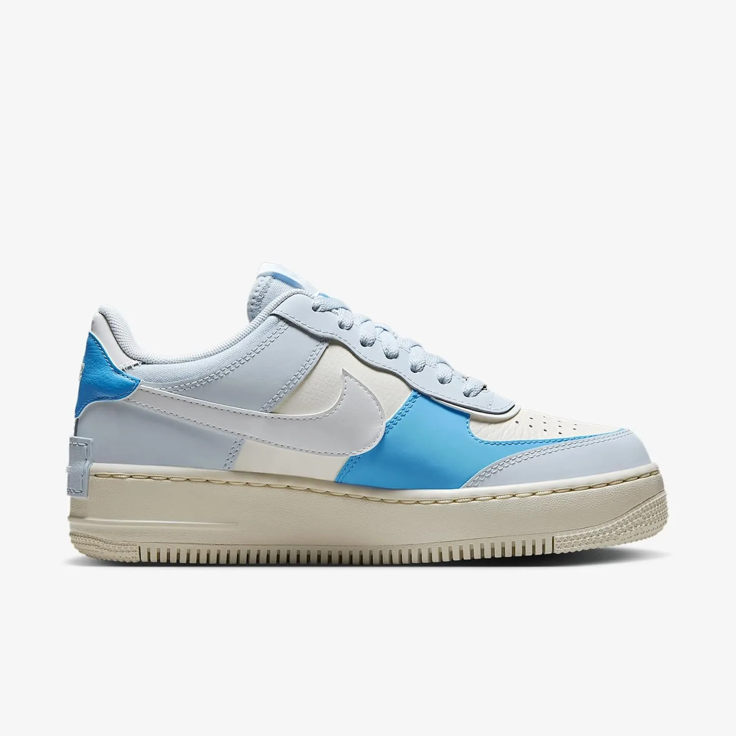 Nike Air Force 1 Shadow Women's Shoes (DZ1847-400, Blue Tint/University Blue/Sail/White)